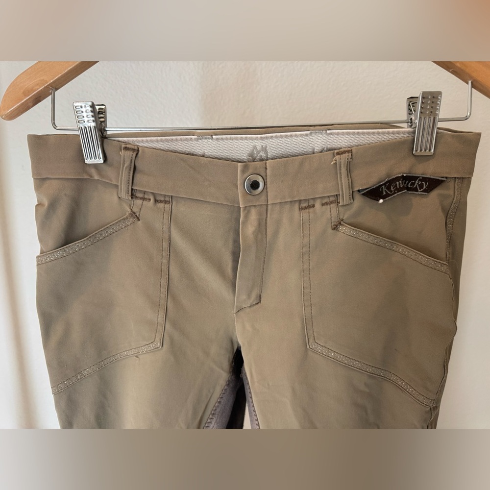 Kentucky Full Seat Summer Fabric Tan Size 28/40 - Picture 4 of 5